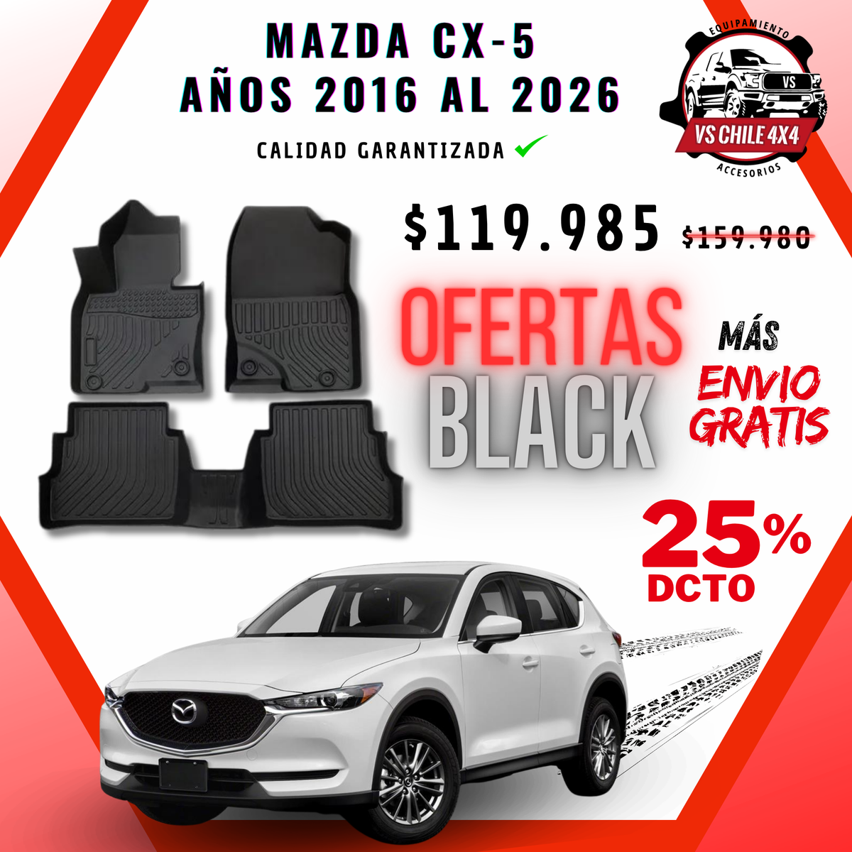 Pisos Calce Perfecto Mazda CX-5 / CX5 (2016 - 2026)