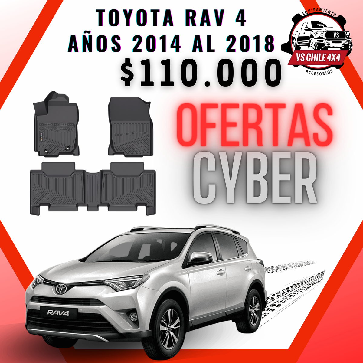 Pisos Calce Perfecto Toyota RAV4 RAV 4 años 2014 al 2018