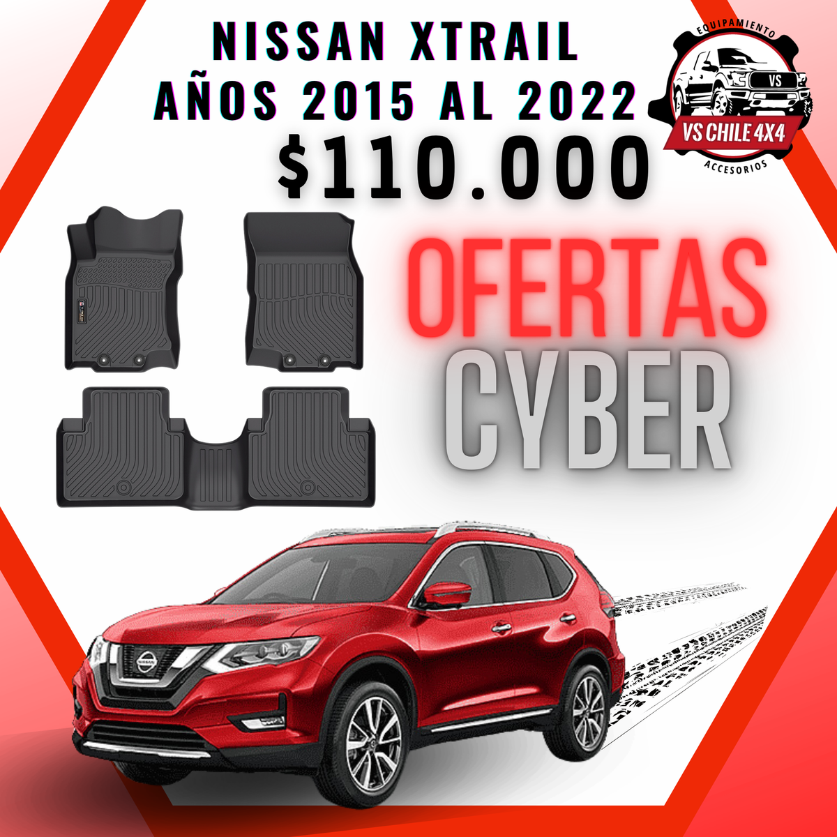 Pisos Calce Perfecto NISSAN XTRAIL X-TRAIL años 2015 al 2022