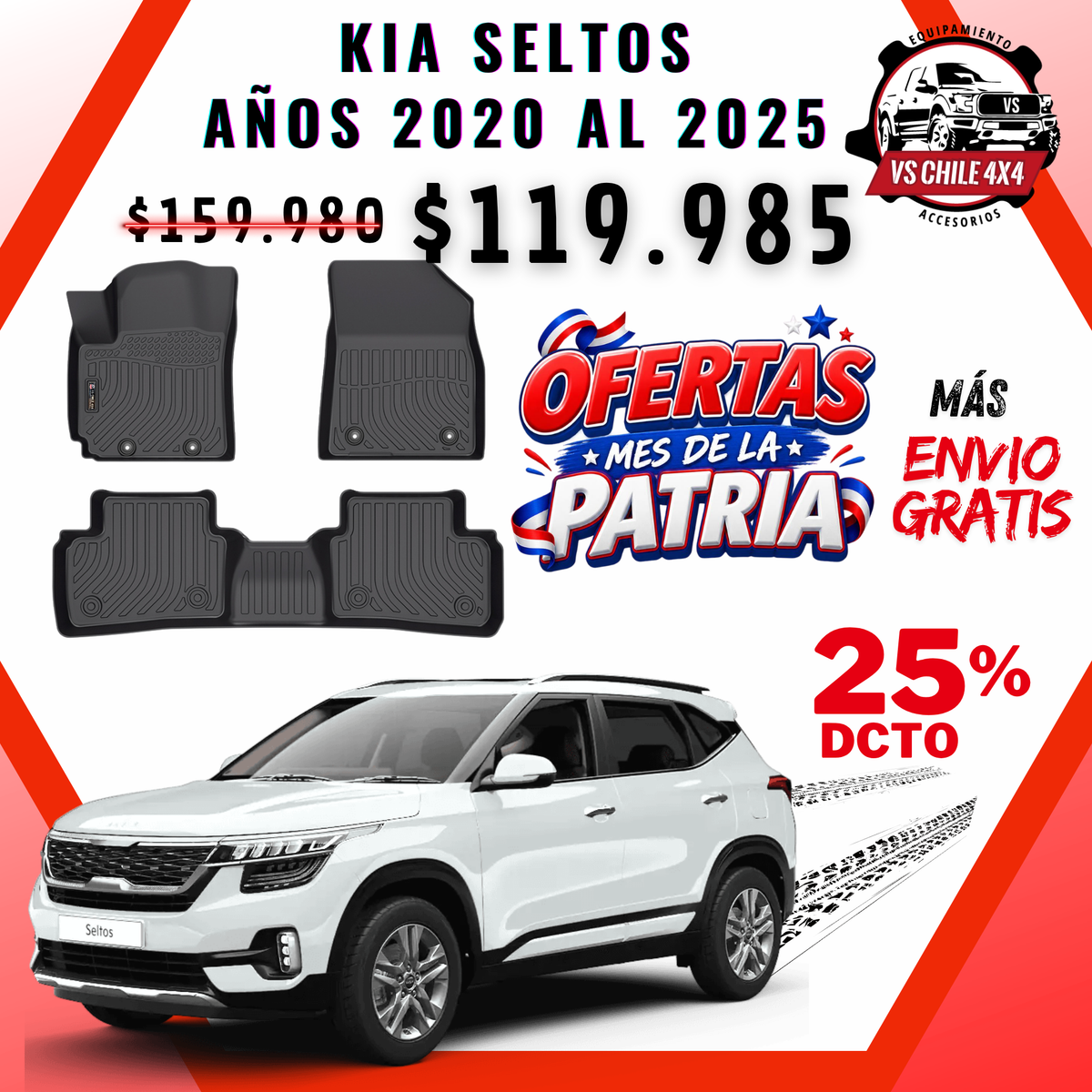 Pisos Calce Perfecto Kia Seltos (2020 - 2025)