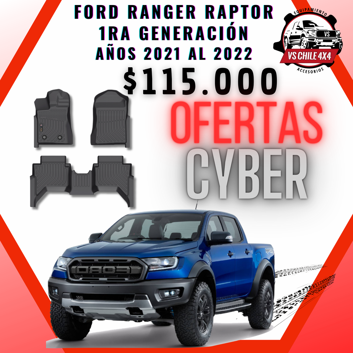 Pisos Calce Perfecto Ford Ranger Raptor 1ra Generacion