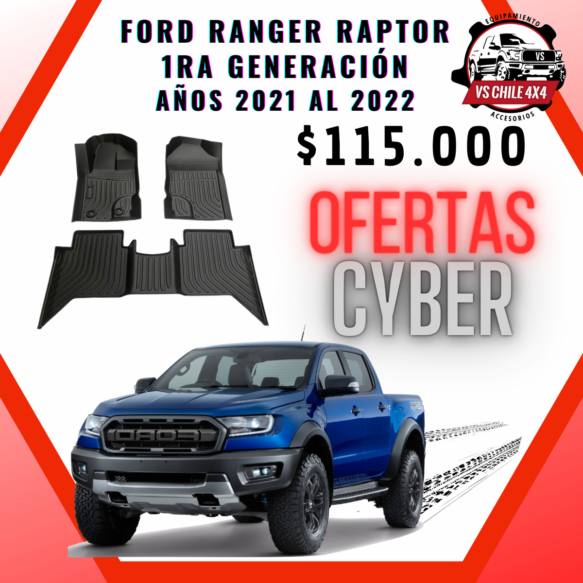 Pisos Calce Perfecto Ford Ranger Raptor 1ra Generacion