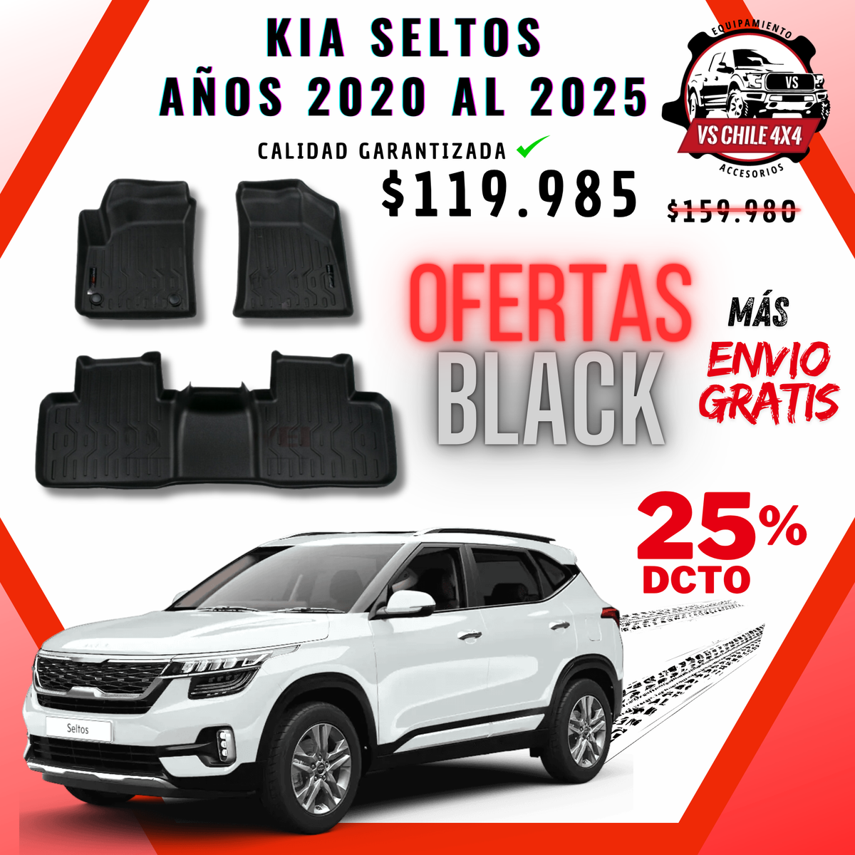 Pisos Calce Perfecto Kia Seltos (2020 - 2025)