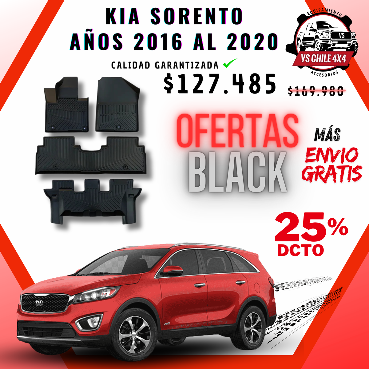 Pisos Calce Perfecto Kia Sorento (2016 - 2020)