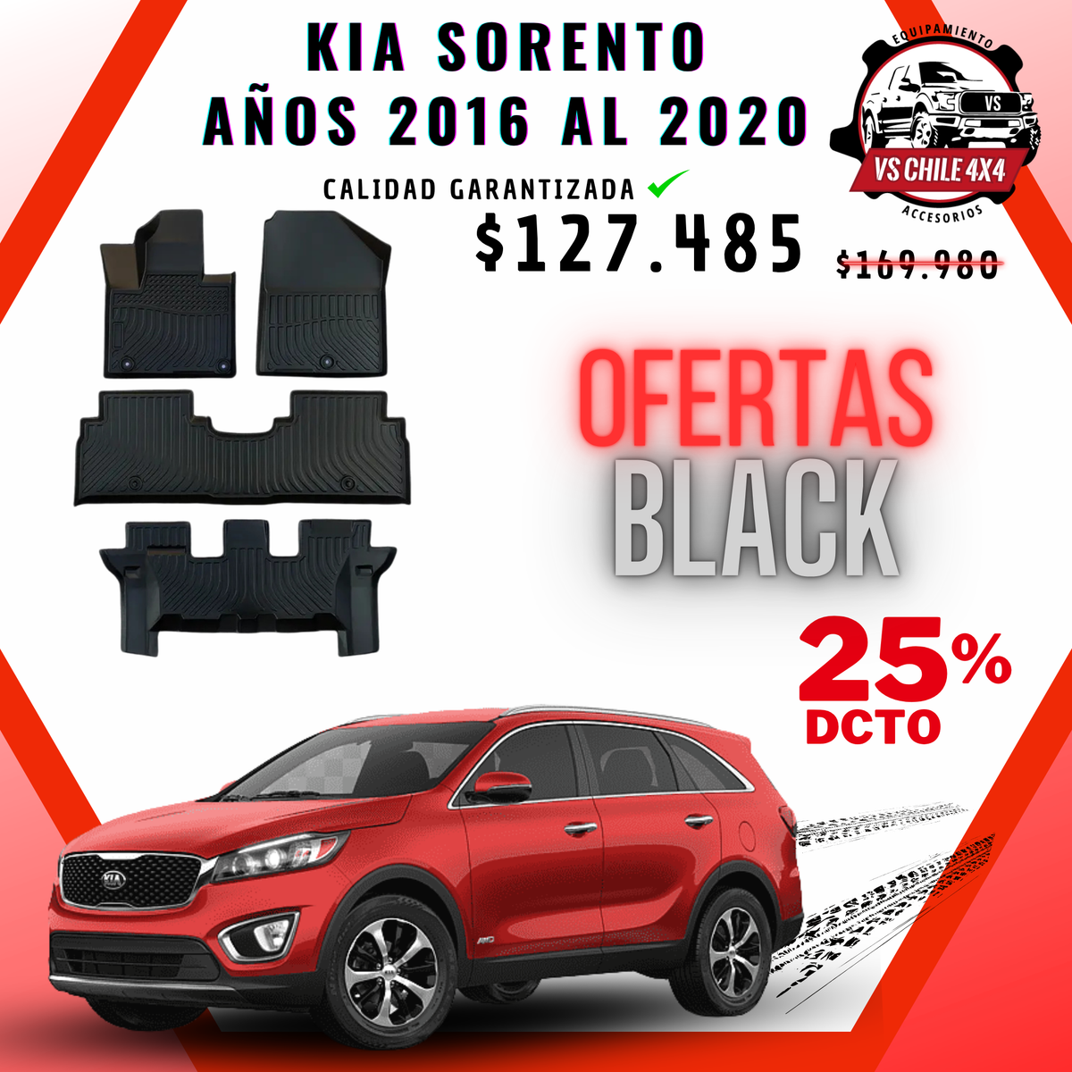Pisos Calce Perfecto Kia Sorento (2016 - 2020)