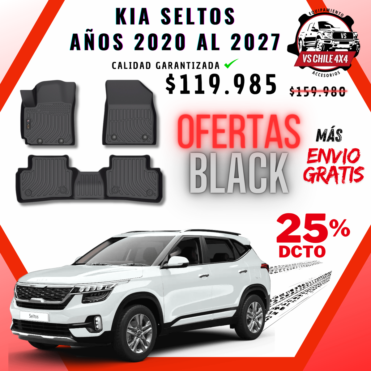Pisos Calce Perfecto Kia Seltos (2020 - 2027)