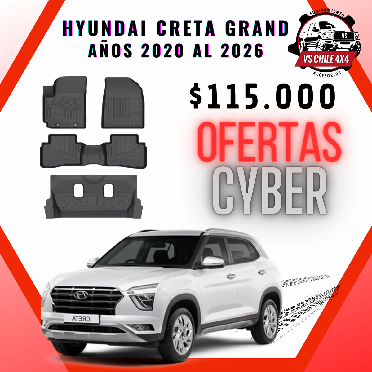 Pisos Calce Perfecto Hyundai Creta Grand 2020 al 2026