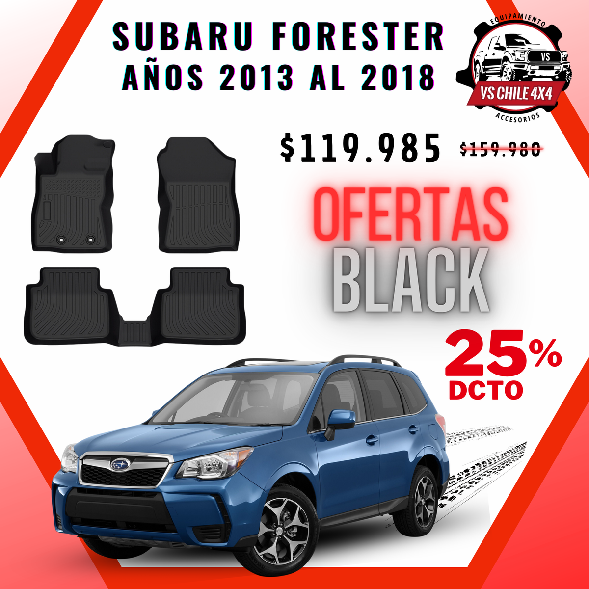 Pisos Calce Perfecto Subaru Forester Años 2013 Al 2018