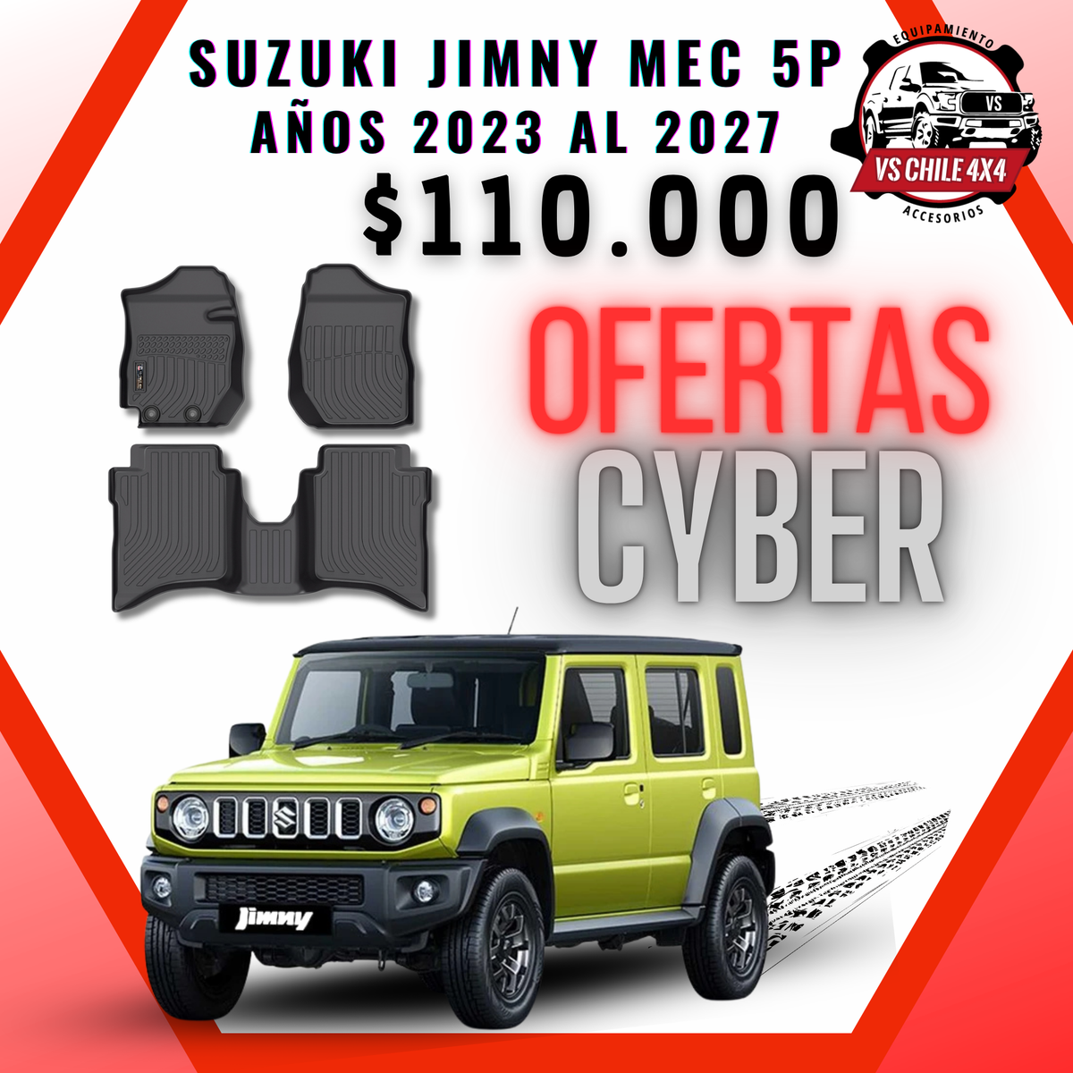 Pisos Calce Perfecto Suzuki Jimny Mecánico 5P 2023 al 2027