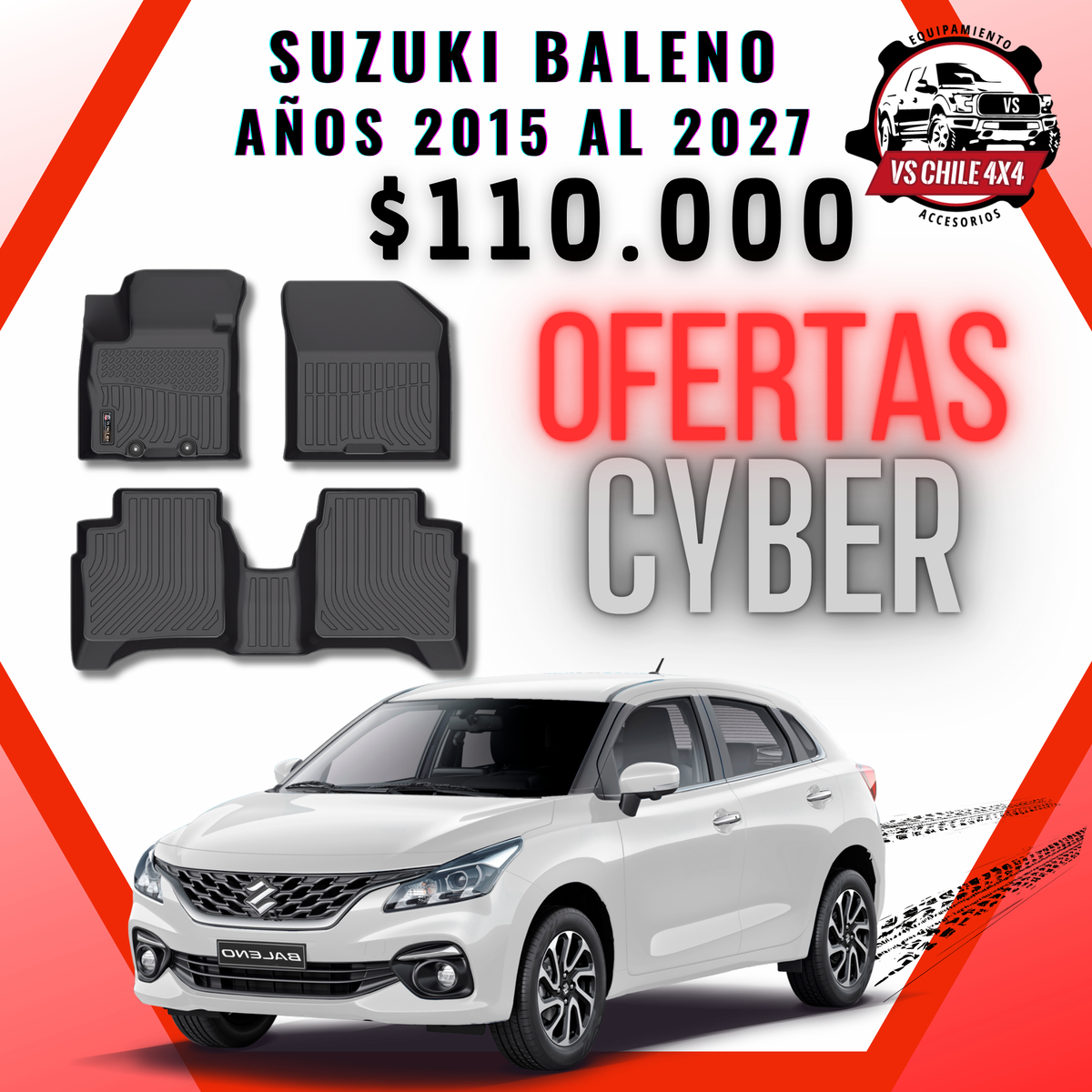Pisos Calce Perfecto Suzuki Baleno 2015 al 2027