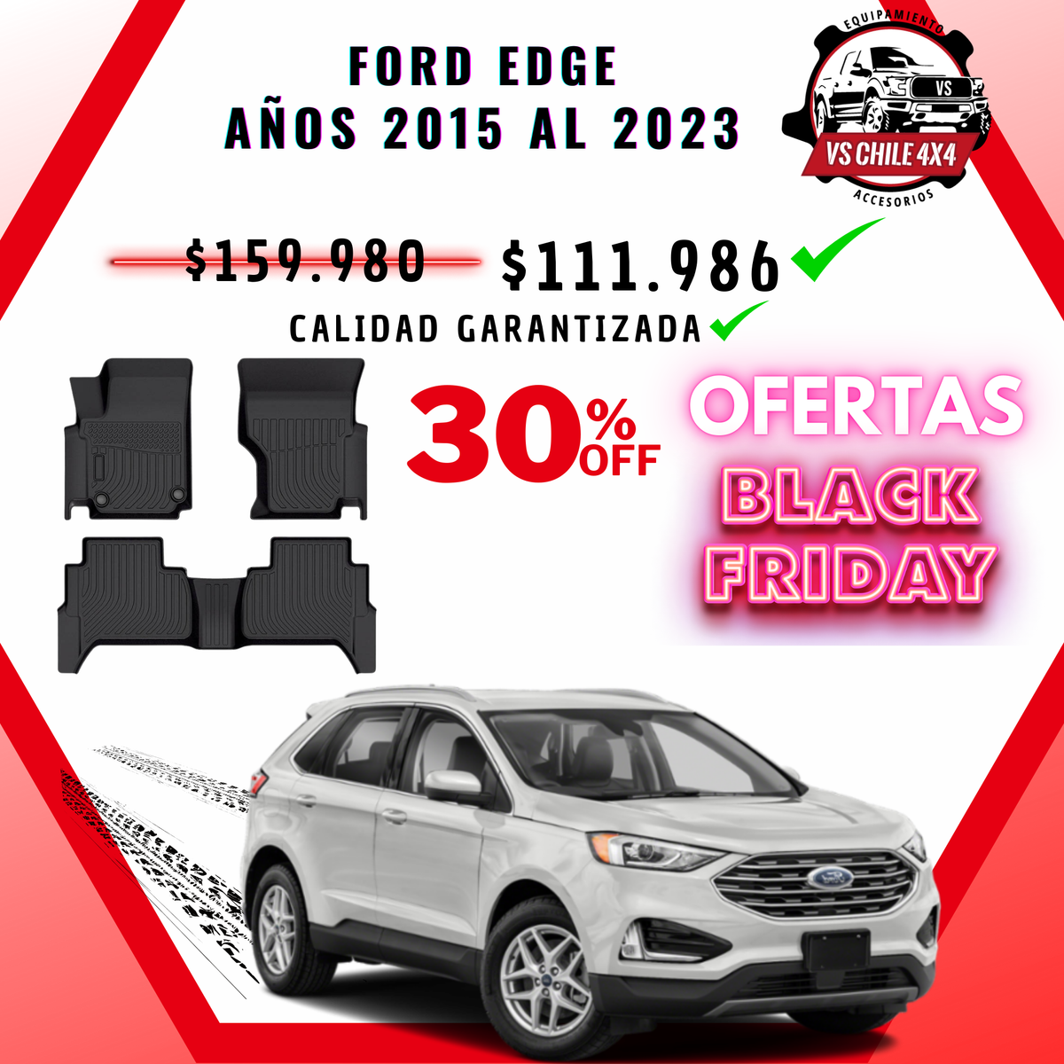 Pisos Calce Perfecto Ford Edge (2015 - 2023)