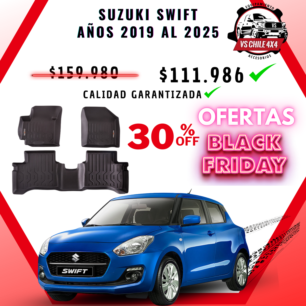 Pisos Calce Perfecto Suzuki Swift (2019 - 2025)
