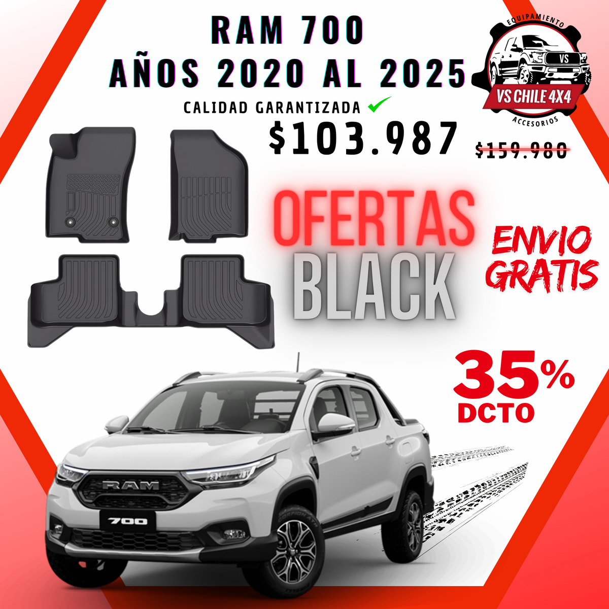 Pisos Calce Perfecto RAM 700 años 2020 al 2025