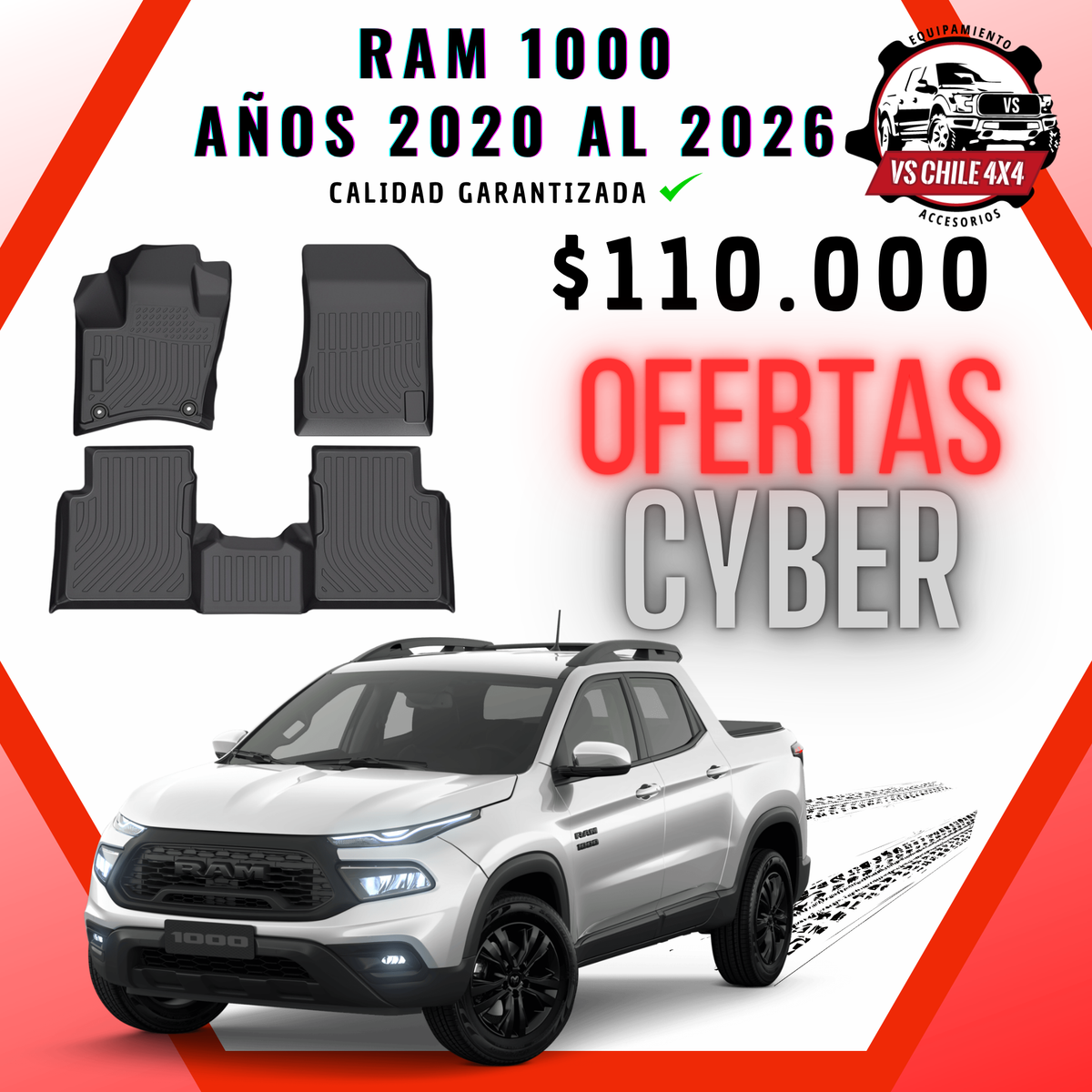 Pisos Calce Perfecto RAM 1000 (2020 - 2026)