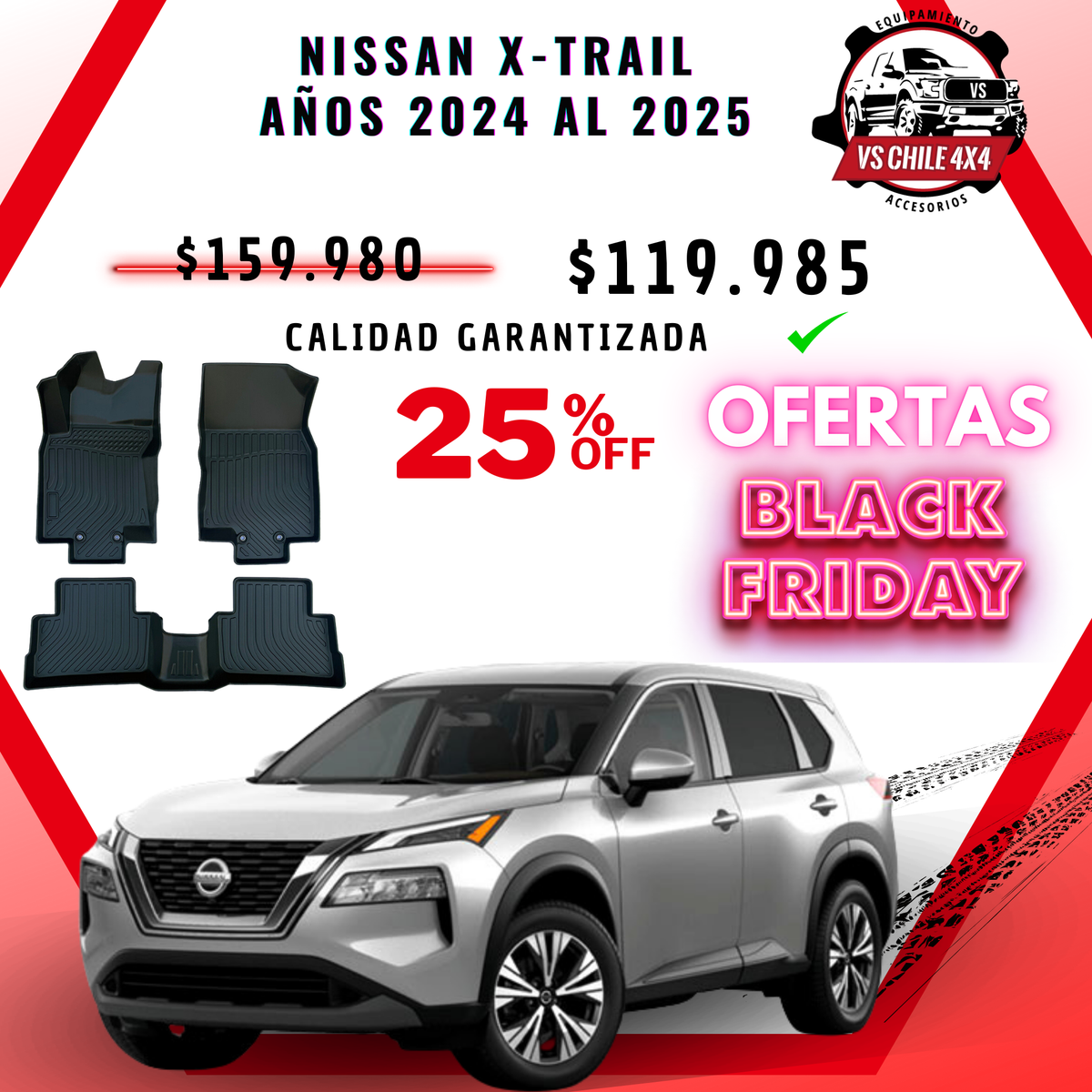 Pisos Calce Perfecto Nissan Xtrail X-trail 2023 al 2025
