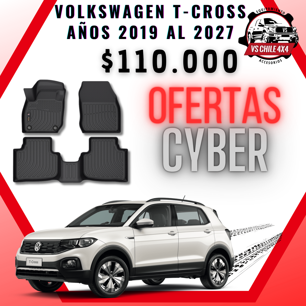 Pisos Calce Perfecto Volkswagen T-Cross (2019 - 2027)