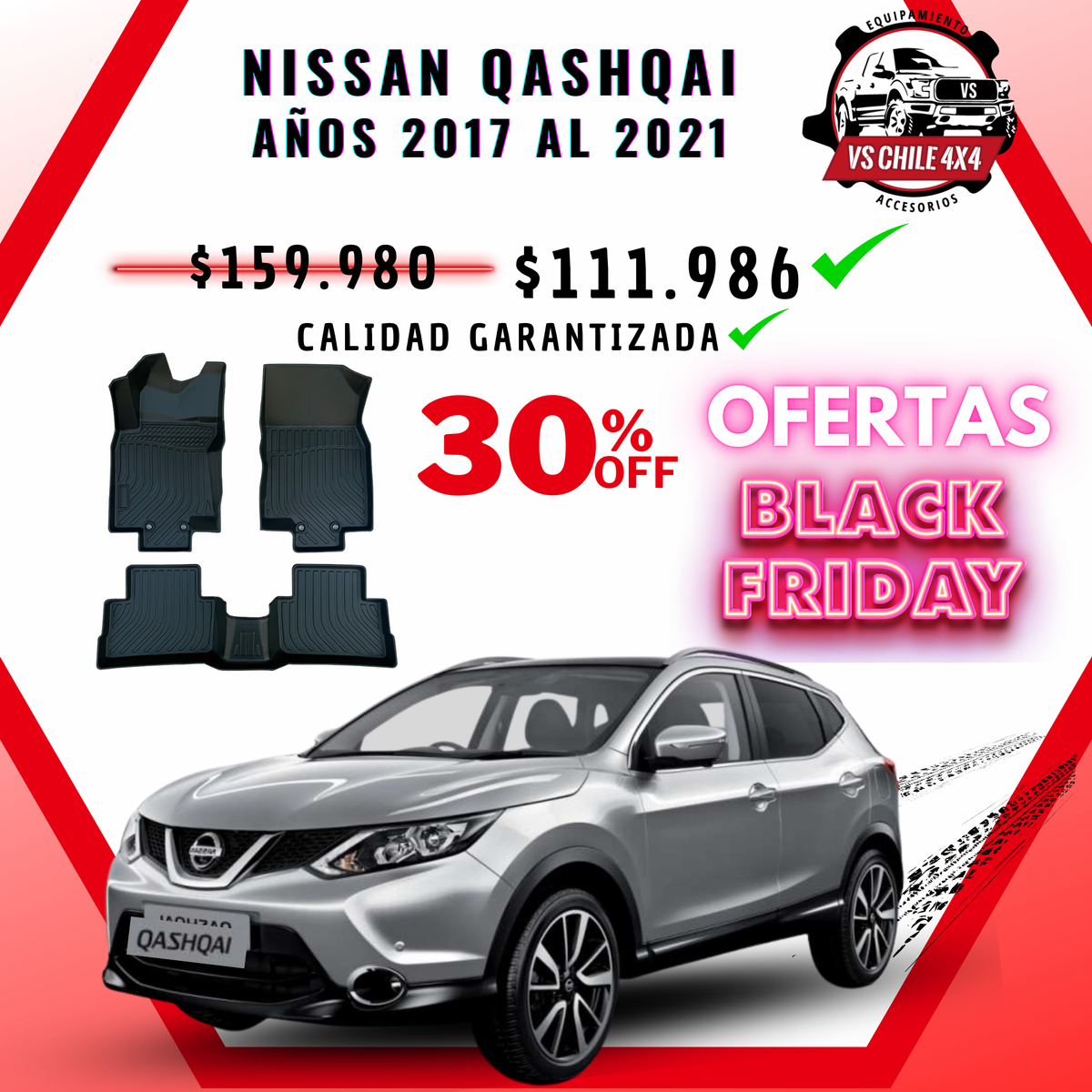 Pisos Calce Perfecto NISSAN QASHQAI años 2017 al 2021