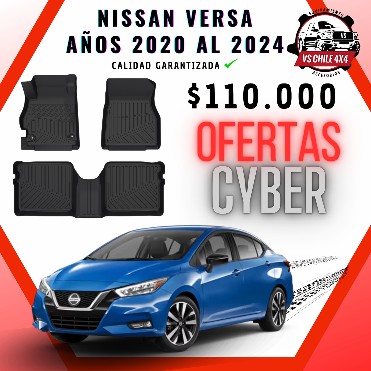 Pisos Calce Perfecto Nissan Versa (2020 - 2024)