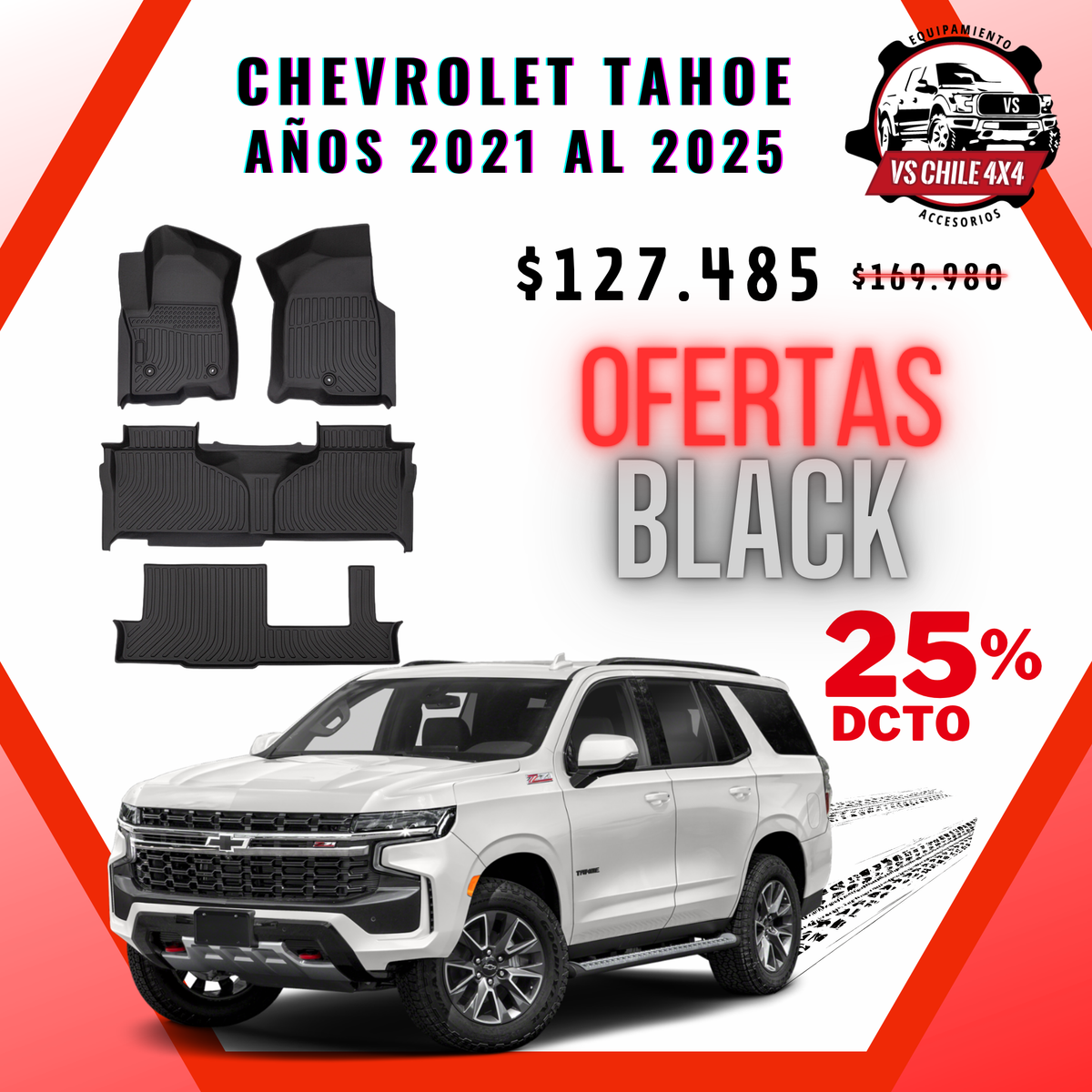 Pisos Calce Perfecto Chevrolet Tahoe 2021 - 2025