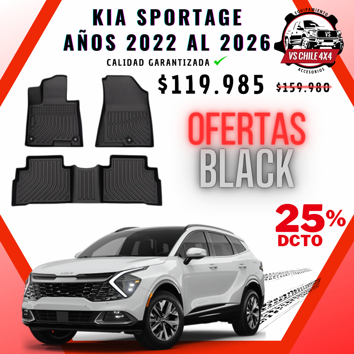 Pisos Calce Perfecto Kia Sportage (2022 - 2026)