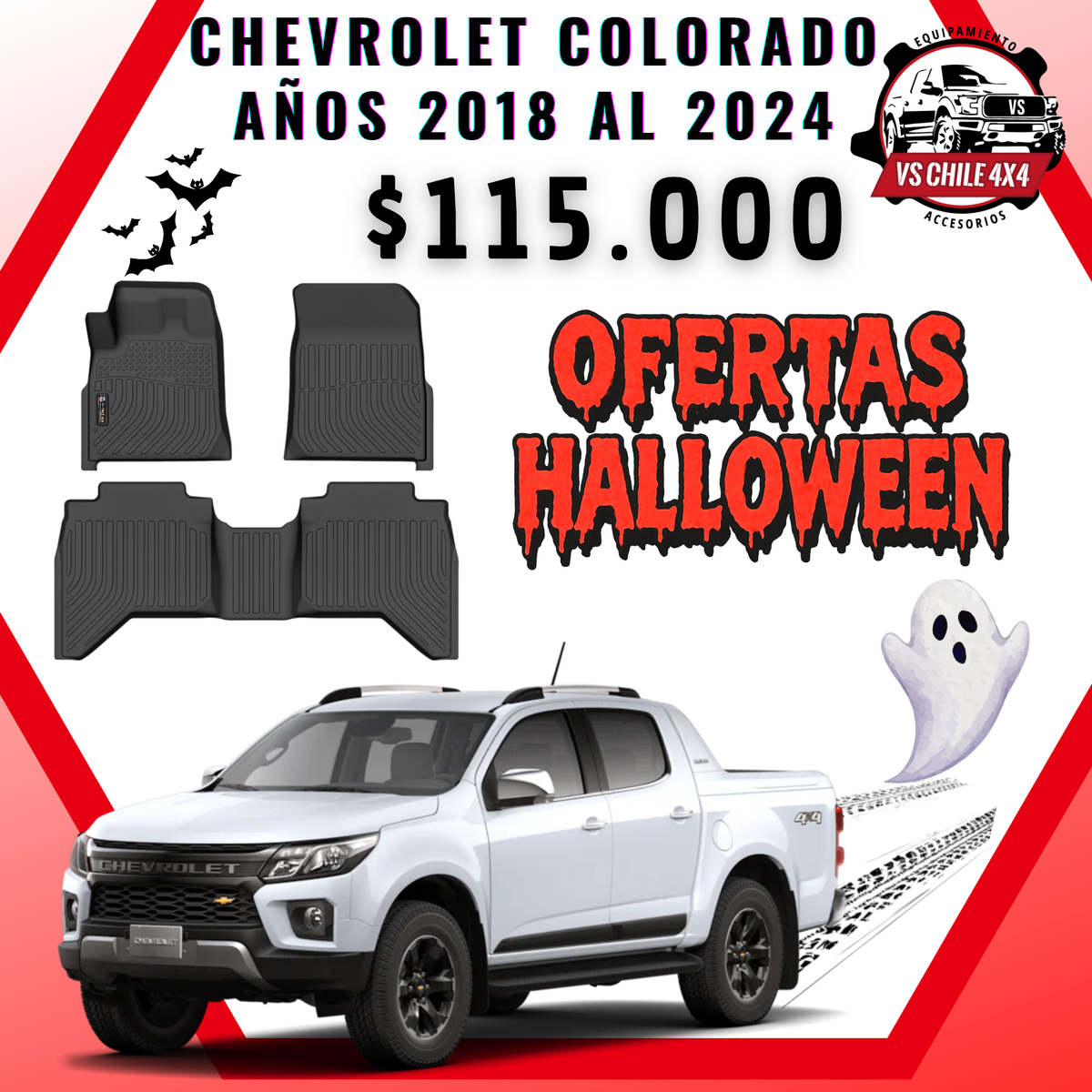 Pisos Calce Perfecto Chevrolet Colorado 2018 al 2024