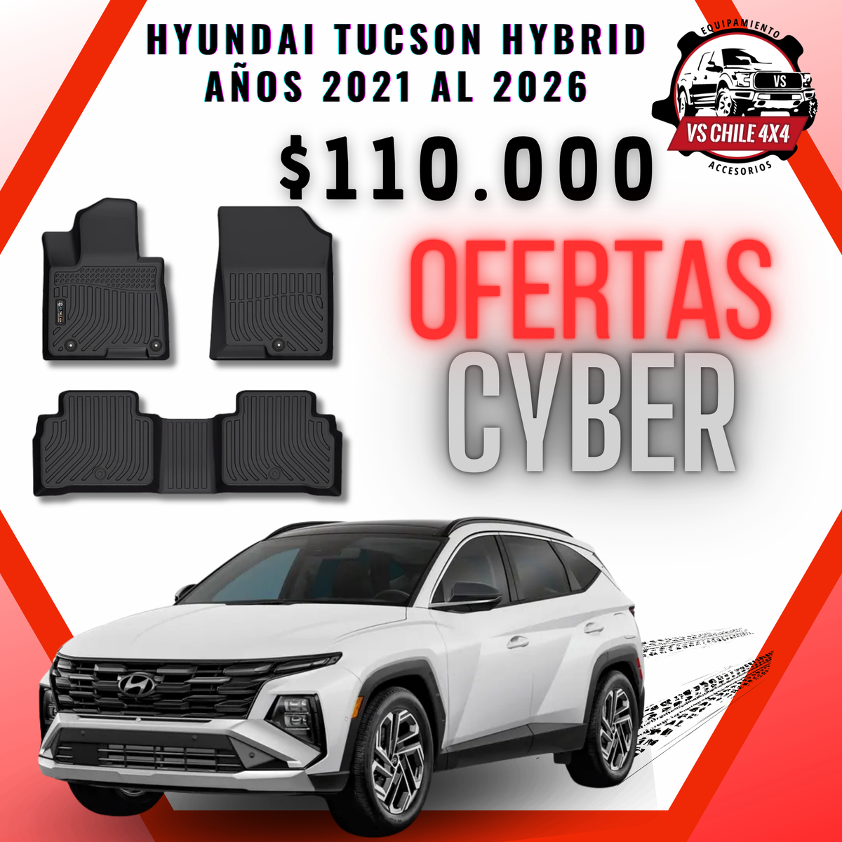 Pisos Calce Perfecto Hyundai Tucson Híbrida 2021 al 2026
