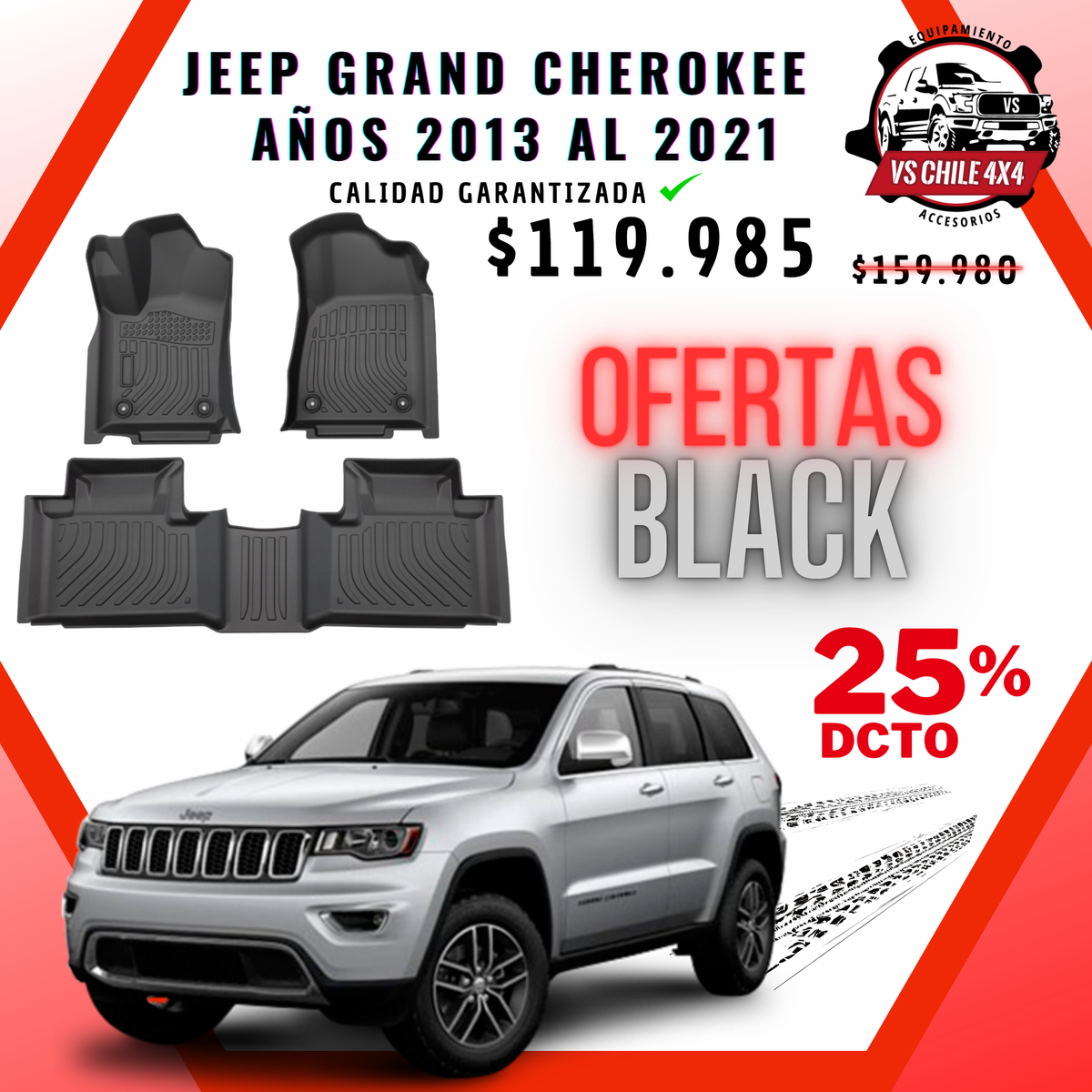 Pisos Calce Perfecto Jeep Grand Cherokee (2013 - 2021)