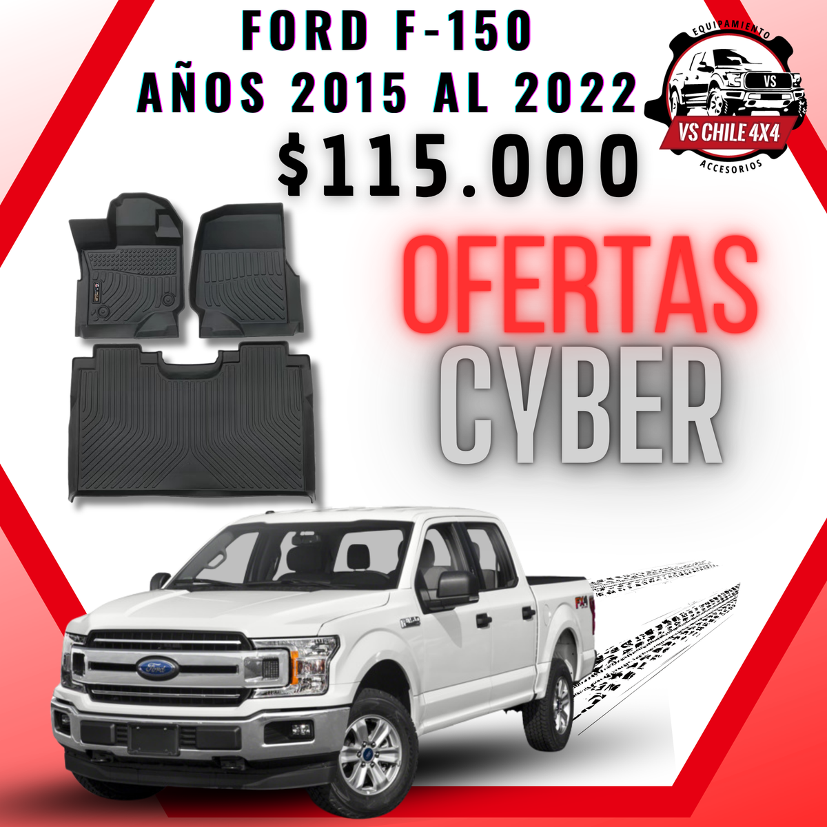 Pisos Calce Perfecto Ford F150 2015 - 2022