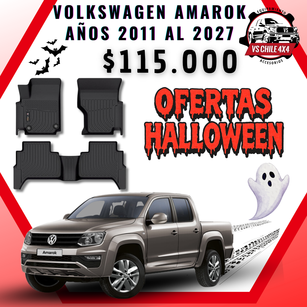 Pisos Calce Perfecto Volkswagen Amarok años 2011 al 2027