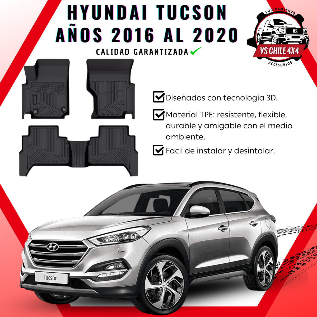 Pisos Calce Perfecto Hyundai Tucson 2016 al 2020