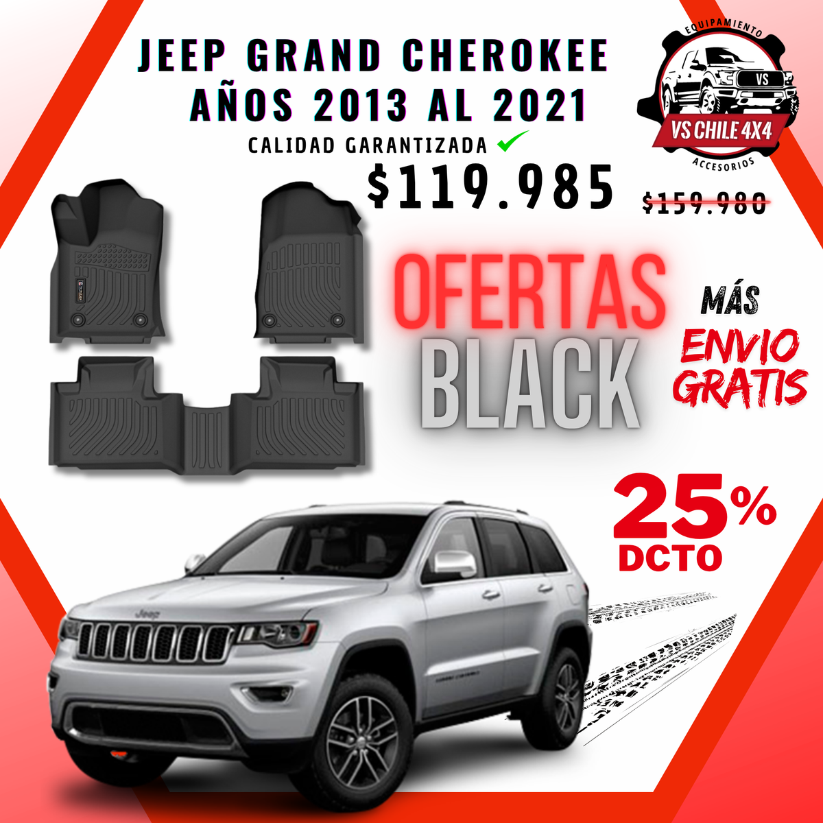 Pisos Calce Perfecto Jeep Grand Cherokee (2013 - 2021)