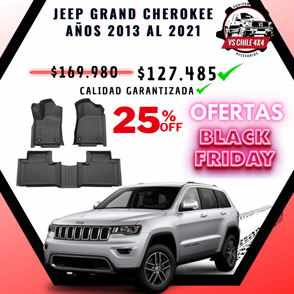 Pisos Calce Perfecto Jeep Grand Cherokee (2013 - 2021)