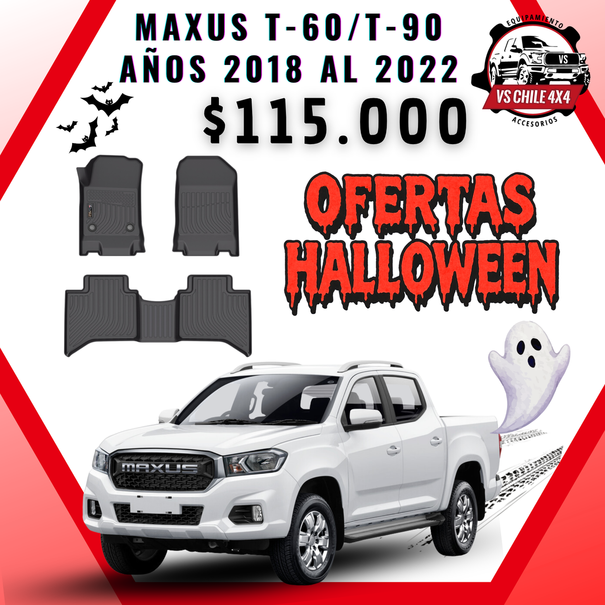 Pisos Calce Perfecto Maxus T60 / T90 Doble Cabina (2018 - 2022)