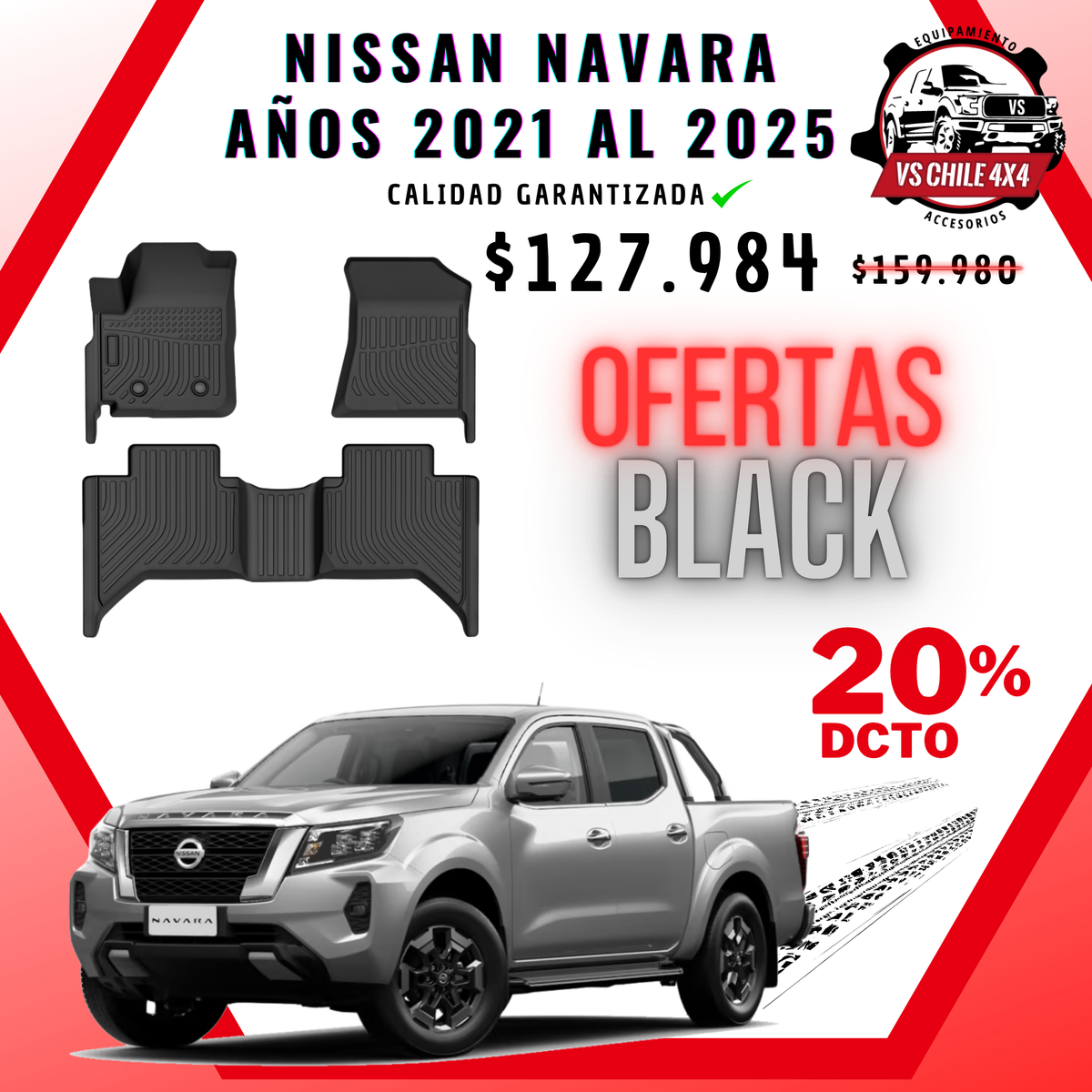 Pisos Calce Perfecto NISSAN NAVARA años 2021 al 2025