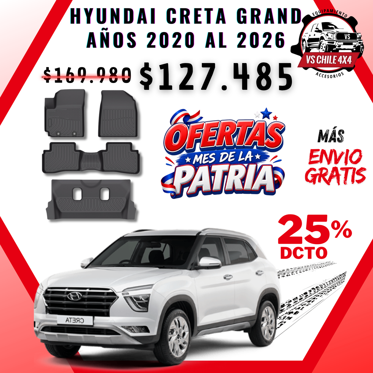 Pisos Calce Perfecto Hyundai Creta Grand 2020 al 2026