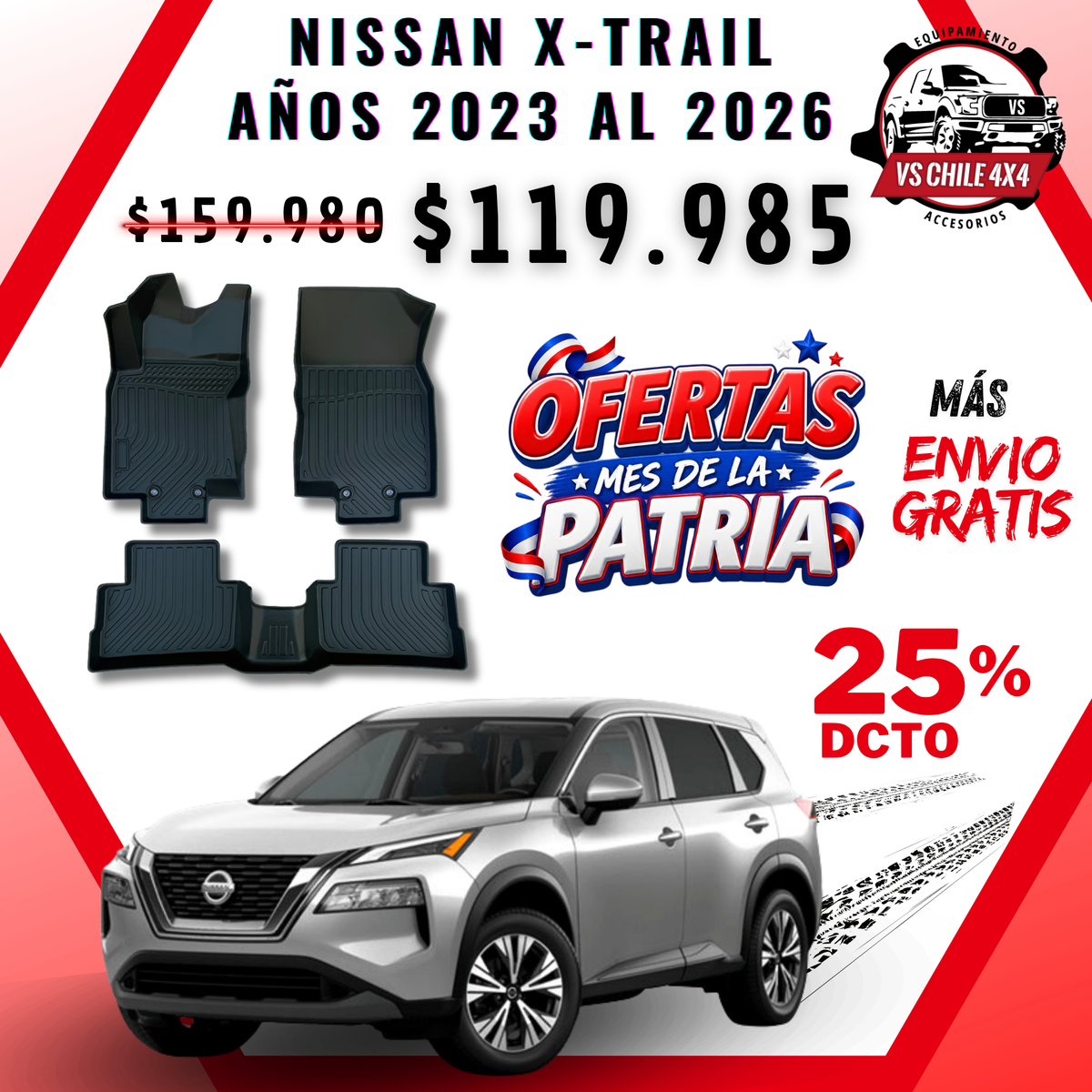 Pisos Calce Perfecto Nissan Xtrail X-trail 2023 al 2026