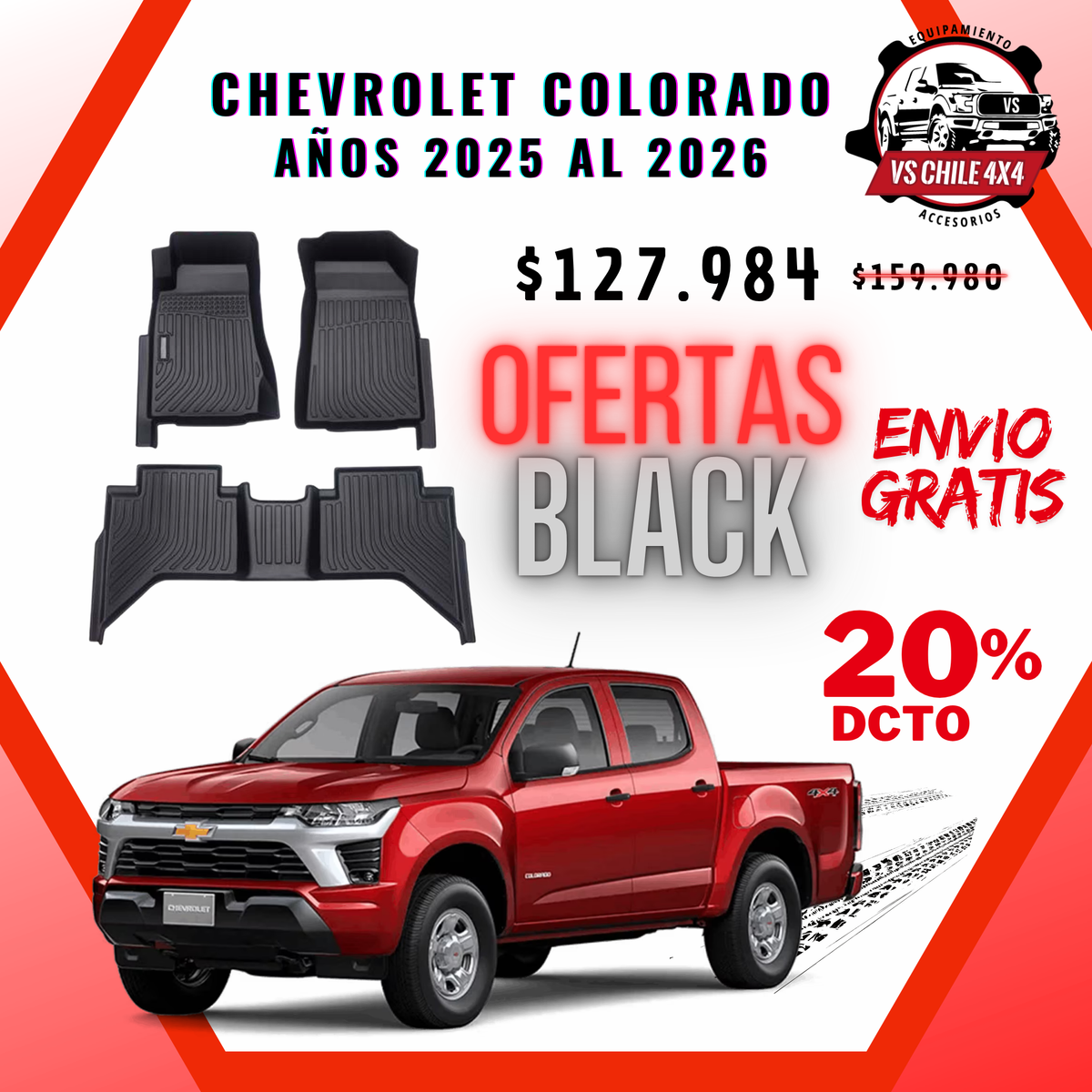 Pisos Calce Perfecto CHEVROLET COLORADO (2025 al 2026)
