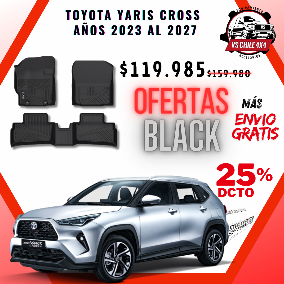 Pisos Calce Perfecto Toyota Yaris Cross (2023 - 2027)