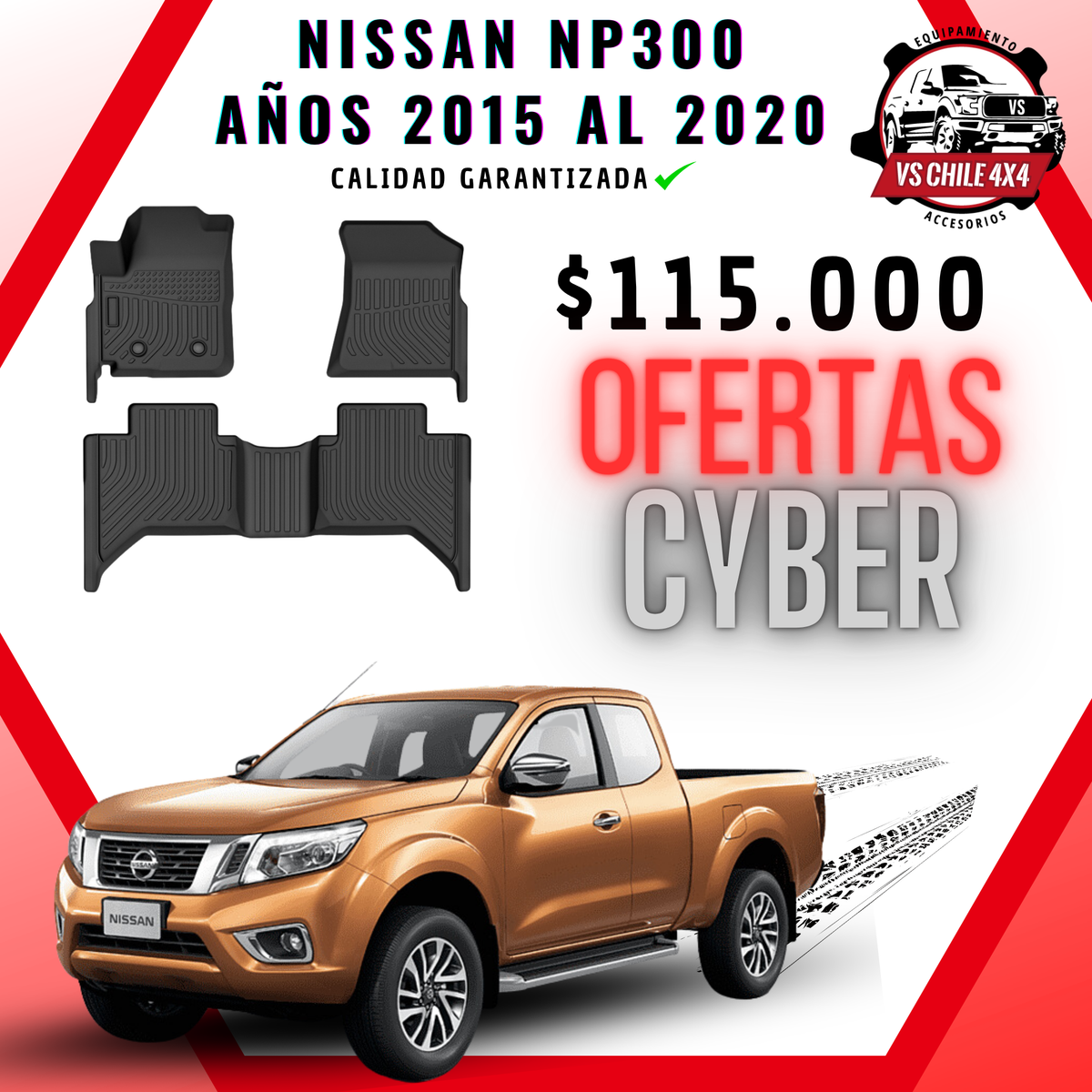 Pisos Calce Perfecto NISSAN NP300 años 2015 al 2020