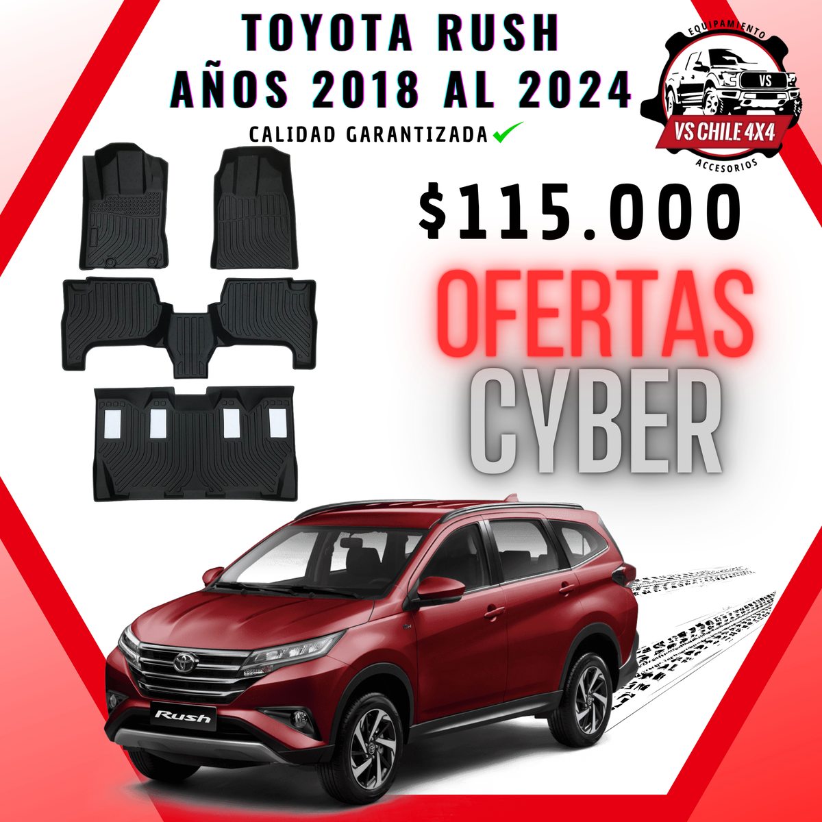 Pisos Calce Perfecto TOYOTA RUSH 2018-2024