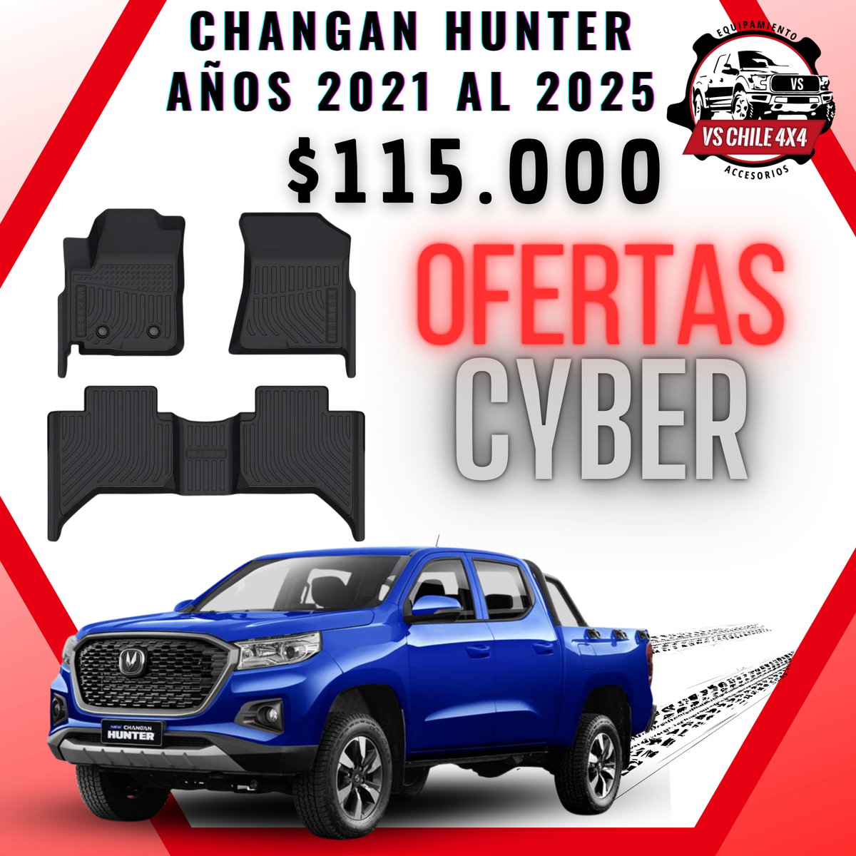 Pisos Calce Perfecto Changan Hunter años 2021 al 2025