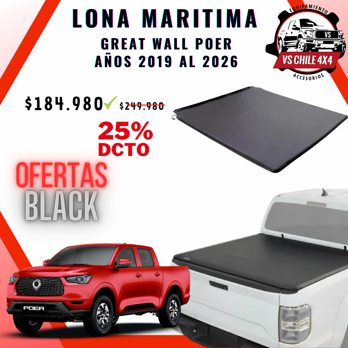 LONA MARÍTIMA PARA GREAT WALL POER (Años 2019 al 2026)