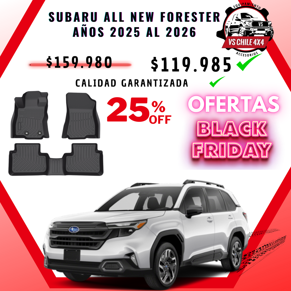 Pisos Calce Perfecto Subaru All New Forester Años 2025 Al 2026