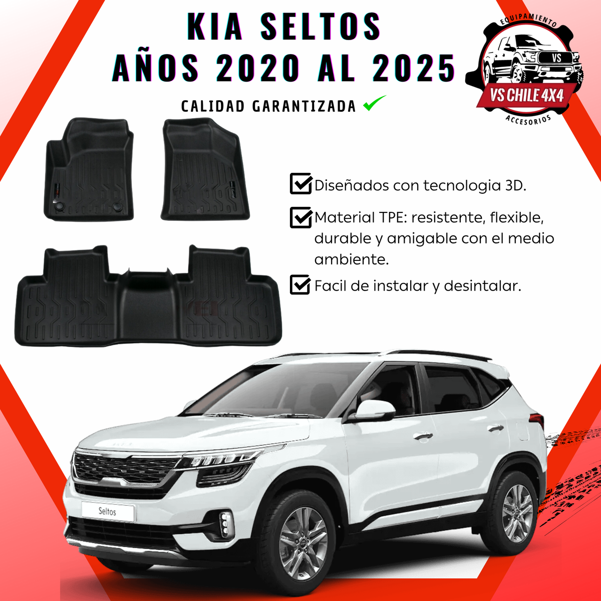 Pisos Calce Perfecto Kia Seltos (2020 - 2025)