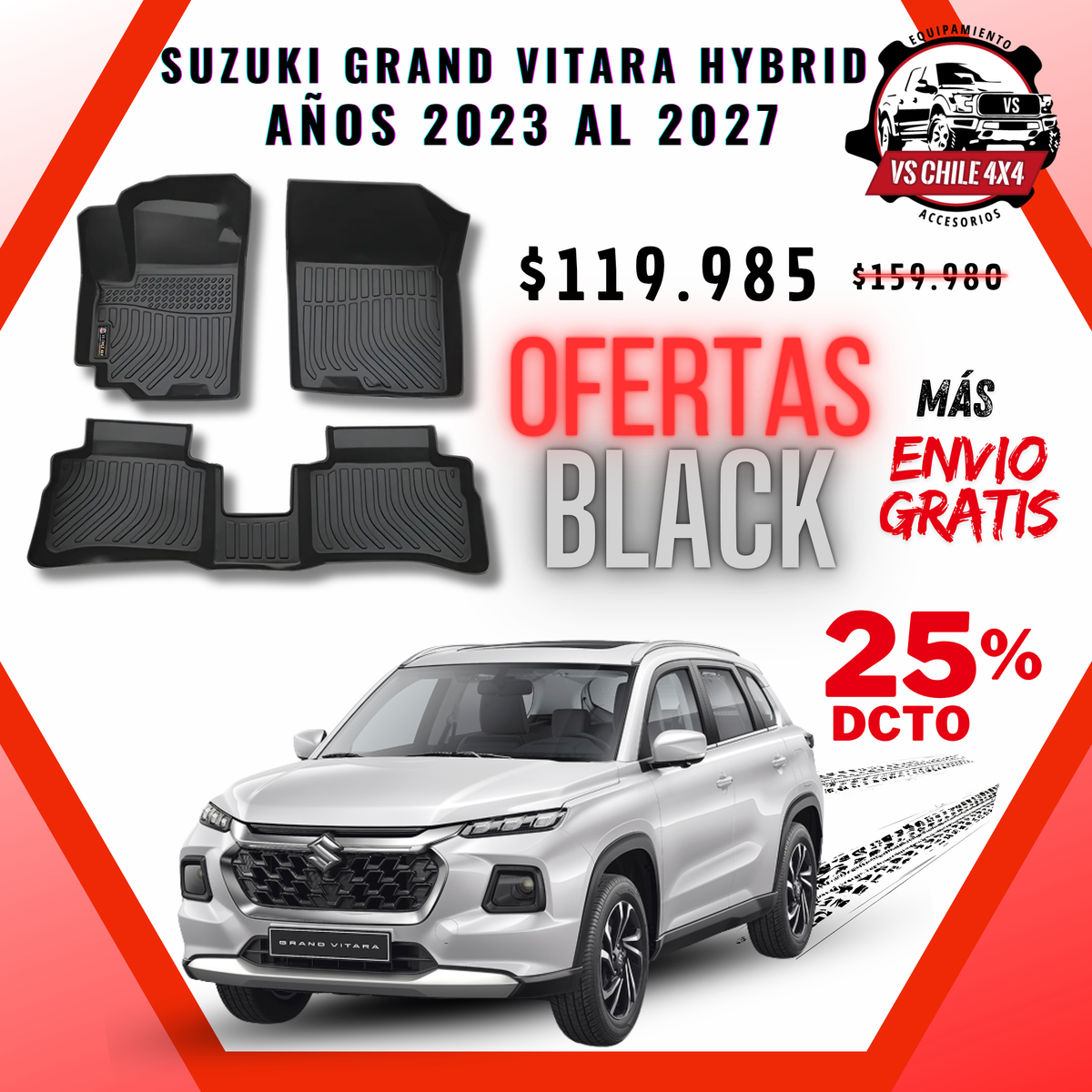 Pisos Calce Perfecto Suzuki Grand Vitara Hibrido (2023 - 2027)
