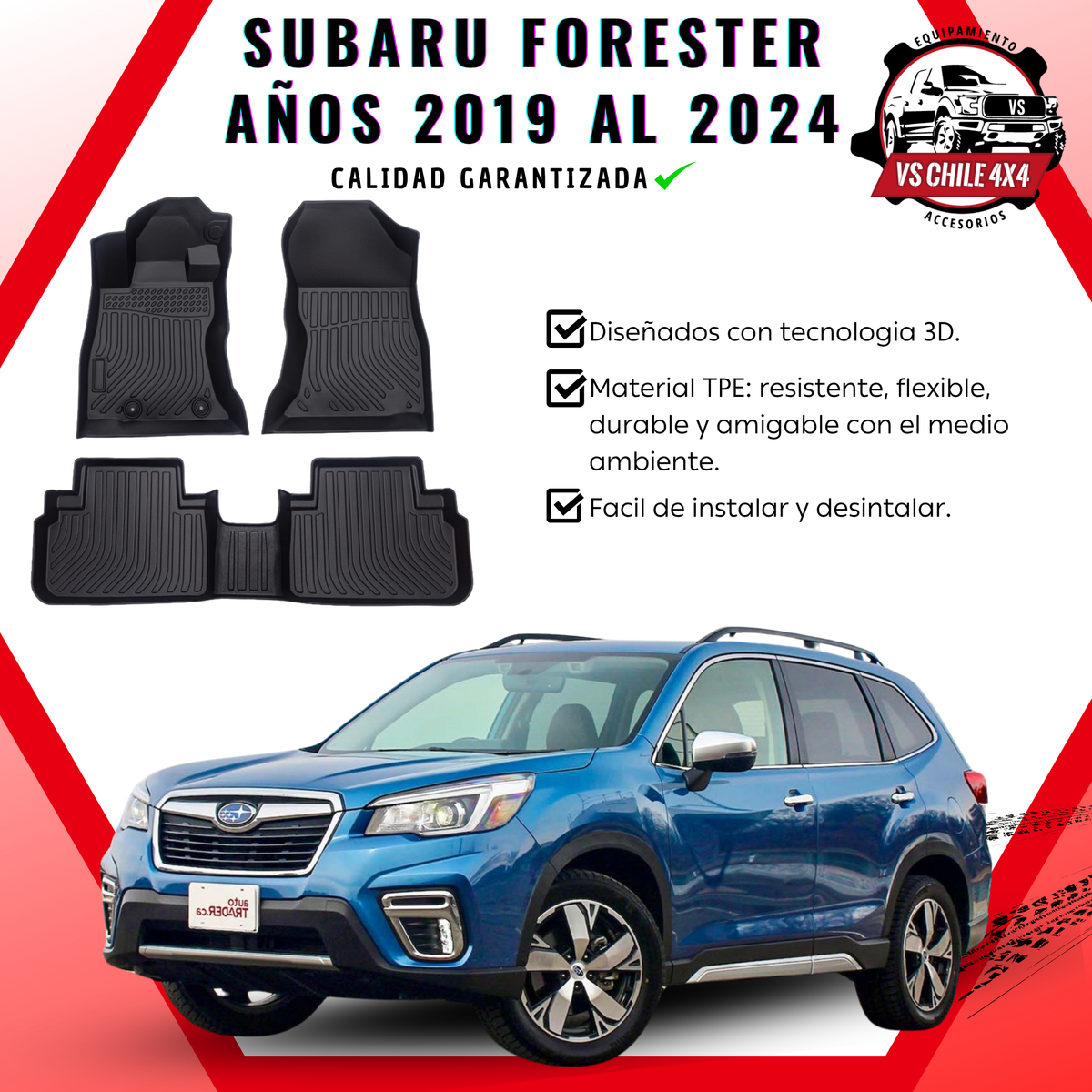 Pisos Calce Perfecto Subaru Forester Años 2019 Al 2024