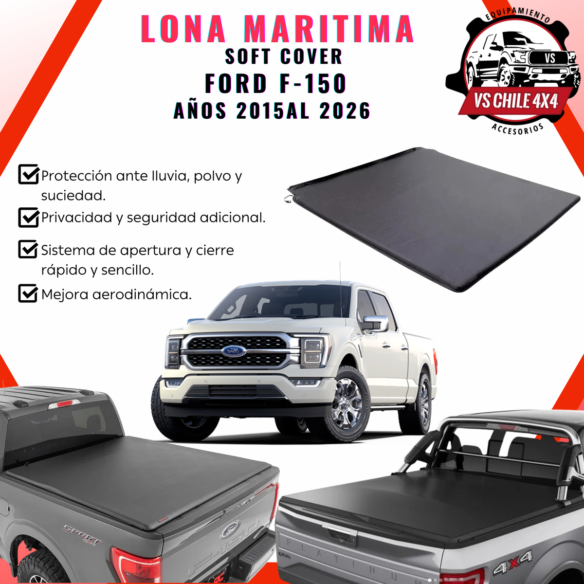 Lona Marítima Ford F-150 años 2016–2025