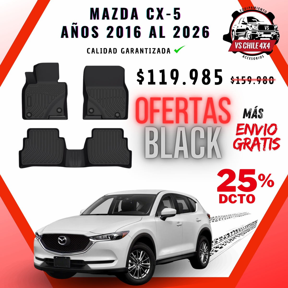 Pisos Calce Perfecto Mazda CX-5 / CX5 (2016 - 2026)