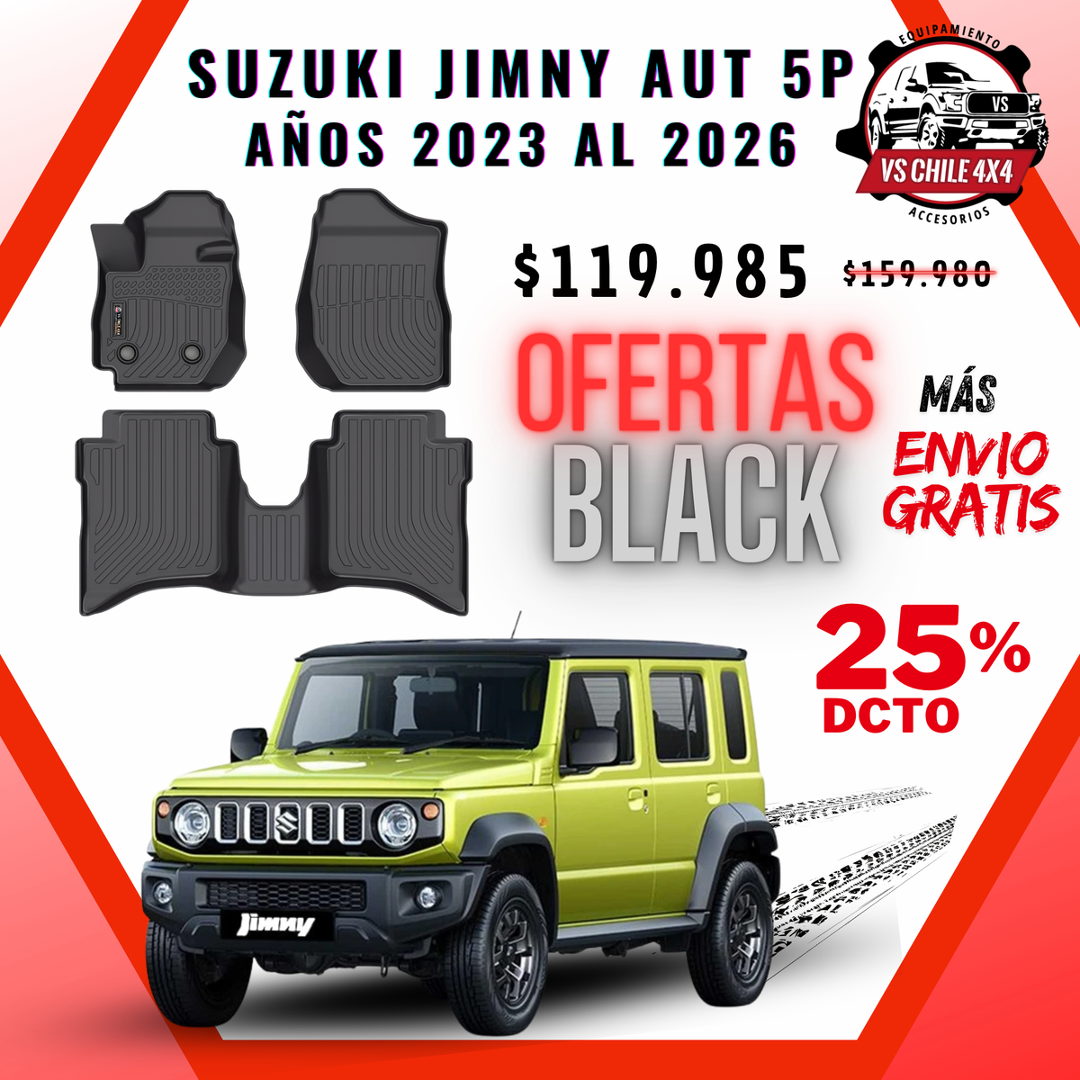 Pisos Calce Perfecto Suzuki Jimny Automático 5P 2023 al 2026