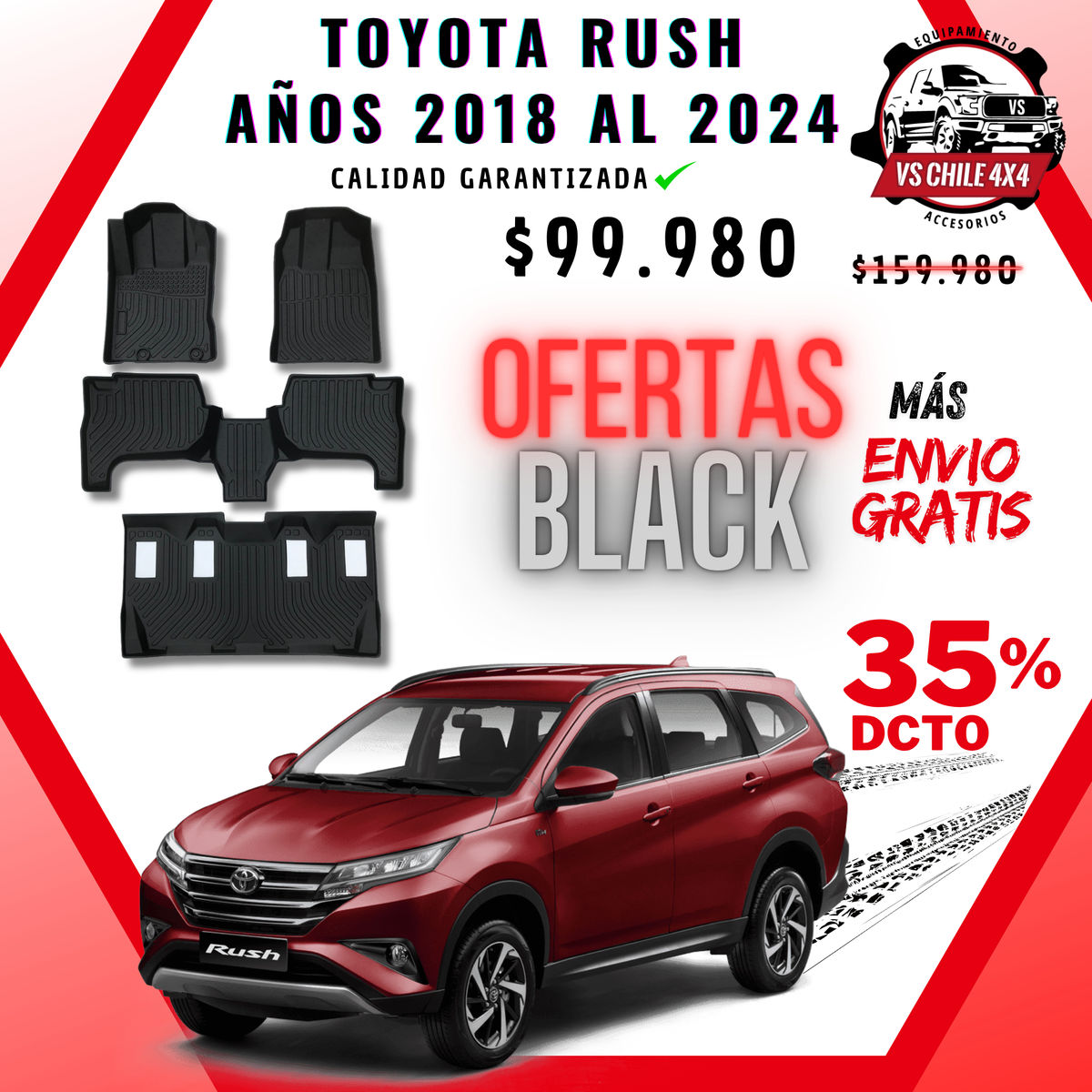 Pisos Calce Perfecto TOYOTA RUSH 2018-2024